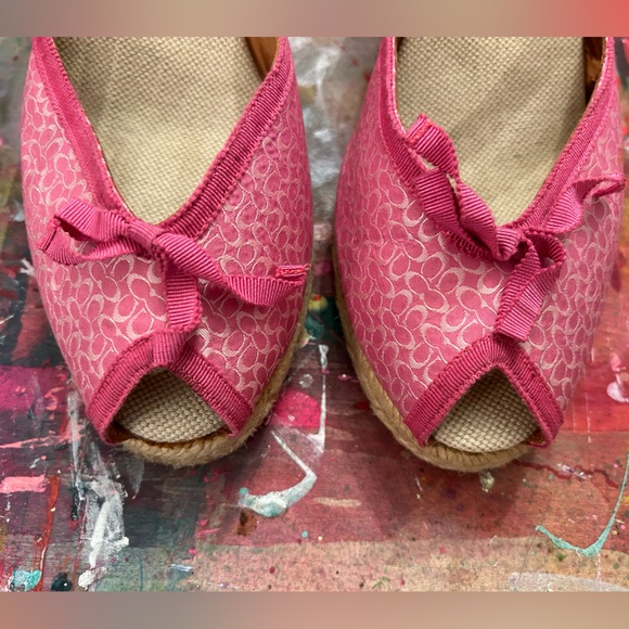 Coach “Megan” Wedges - Hot Pink - Size 9 - Picture 9 of 13